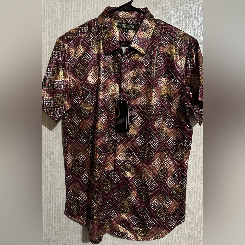MODERNO Men’s button up shirt sz L